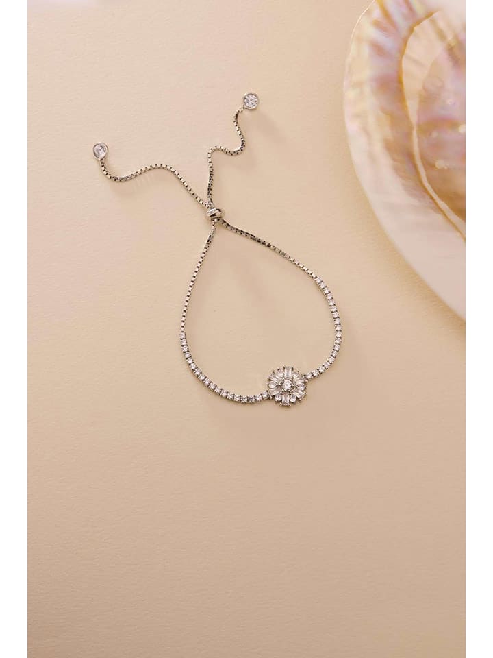 Heliophilia Srebrna bransoletka z cyrkoniami rozmiar: onesize