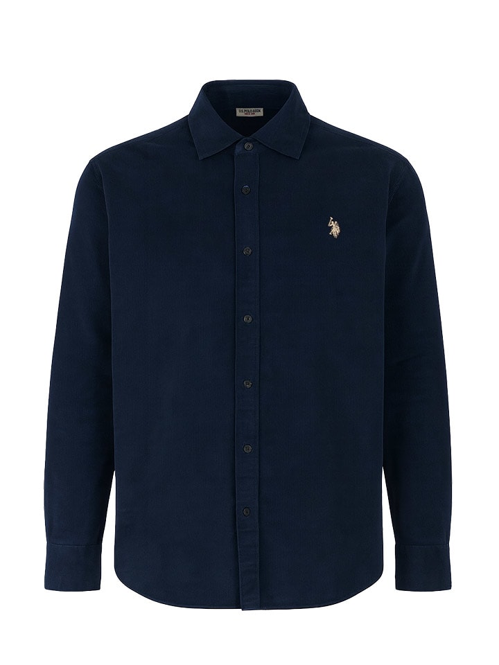 U.S. Polo Assn. Koszula sztruksowa - Regular fit - w kolorze granatowym rozmiar: XXL