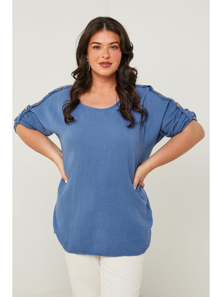 Curvy Lady Bluzka w kolorze niebieskim rozmiar: 48/50