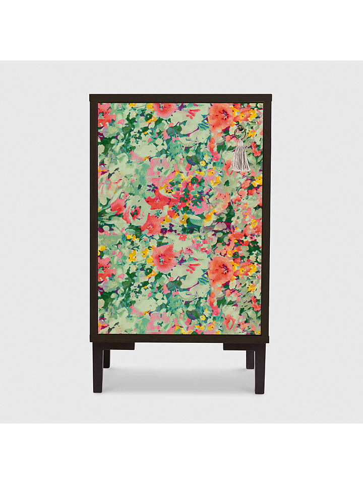 Madre Selva Stolik nocny ''Paradise'' w kolorze jasnoróżowo-zielonym - 40 x 67 x 30 cm rozmiar: onesize