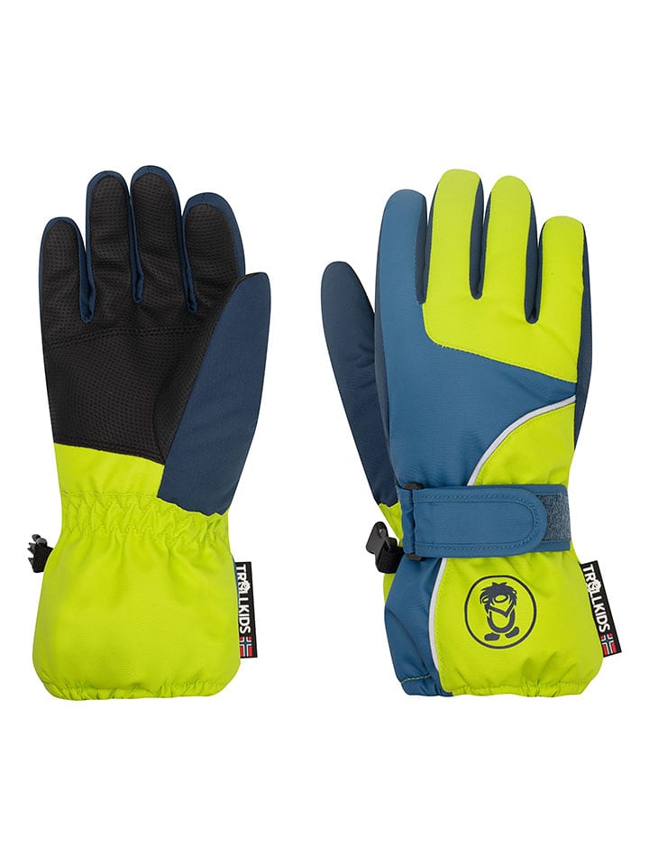 Trollkids Rękawiczki funkcyjne "Troll" w kolorze żółto-niebieskim rozmiar: 4,5
