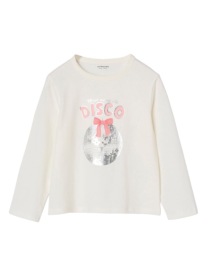 vertbaudet Koszulka w kolorze jasnoróżowo-srebrno-białym rozmiar: 140