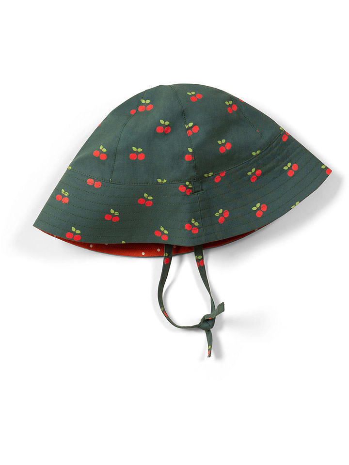 Little Green Radicals Dwustronny kapelusz przeciwsłoneczny w kolorze ciemnozielonym rozmiar: 80