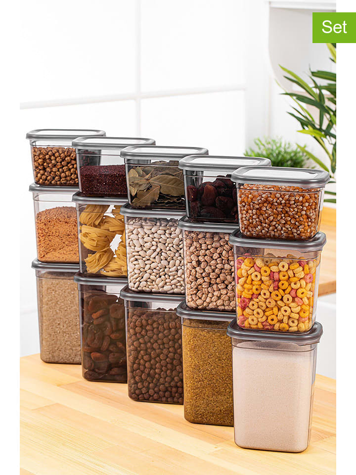 Violeta Home Pojemniki (15 szt.) w kolorze antracytowym rozmiar: onesize