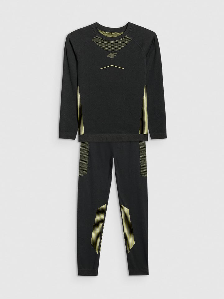 4F 2-częściowy zestaw bielizny termicznej w kolorze czarno-zielonym rozmiar: 128/134