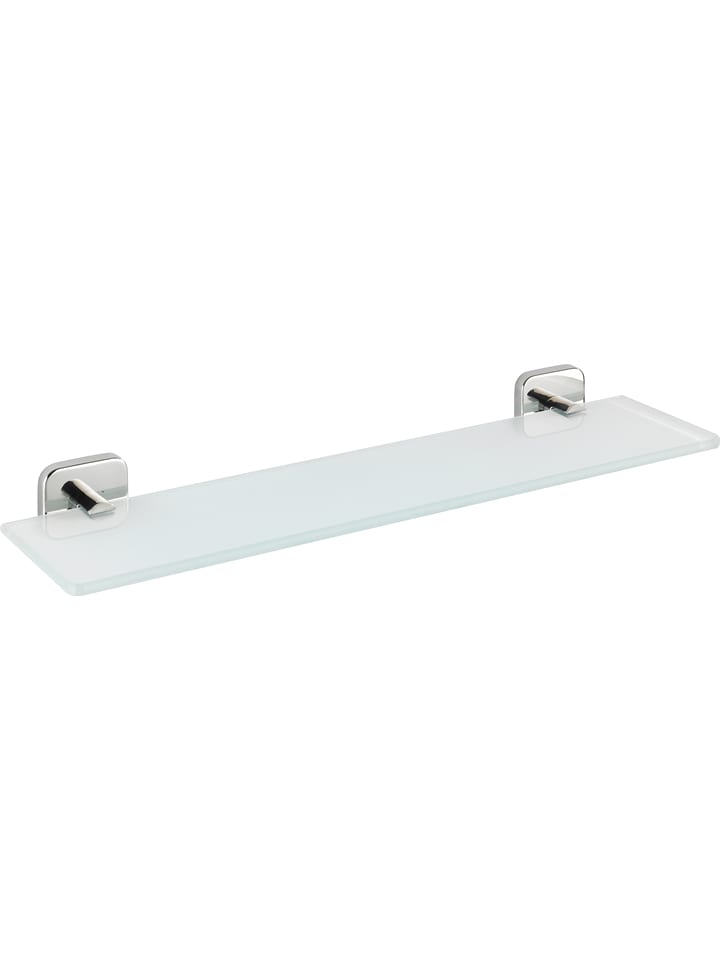 Wenko Półka "Mezzano" w kolorze biało-srebrnym - 46,5 x 5,5 x 13,5 cm rozmiar: onesize