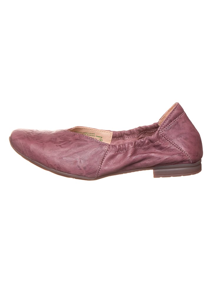 Think! Skórzane baleriny w kolorze fioletowym rozmiar: 42