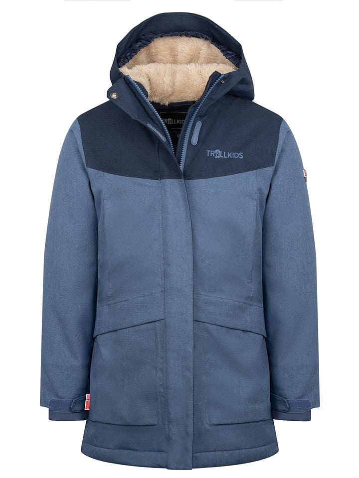 Trollkids Płaszcz zimowy "Oslo" w kolorze niebieskim rozmiar: 140