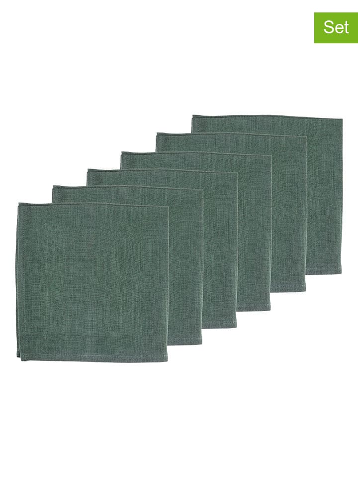Björn Serwetki (6 szt.) w kolorze zielonym - 40 x 40 cm rozmiar: onesize