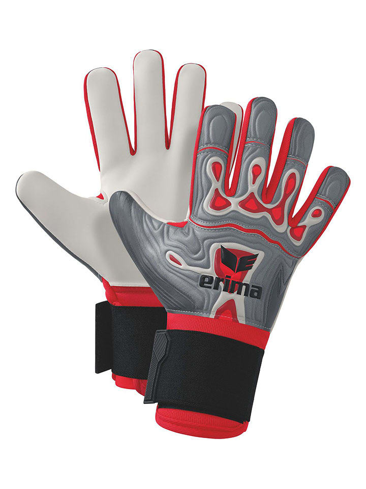 erima Rękawice bramkarskie "Flex-Ray Robusto" w kolorze szaro-czerwono-czarnym rozmiar: 6