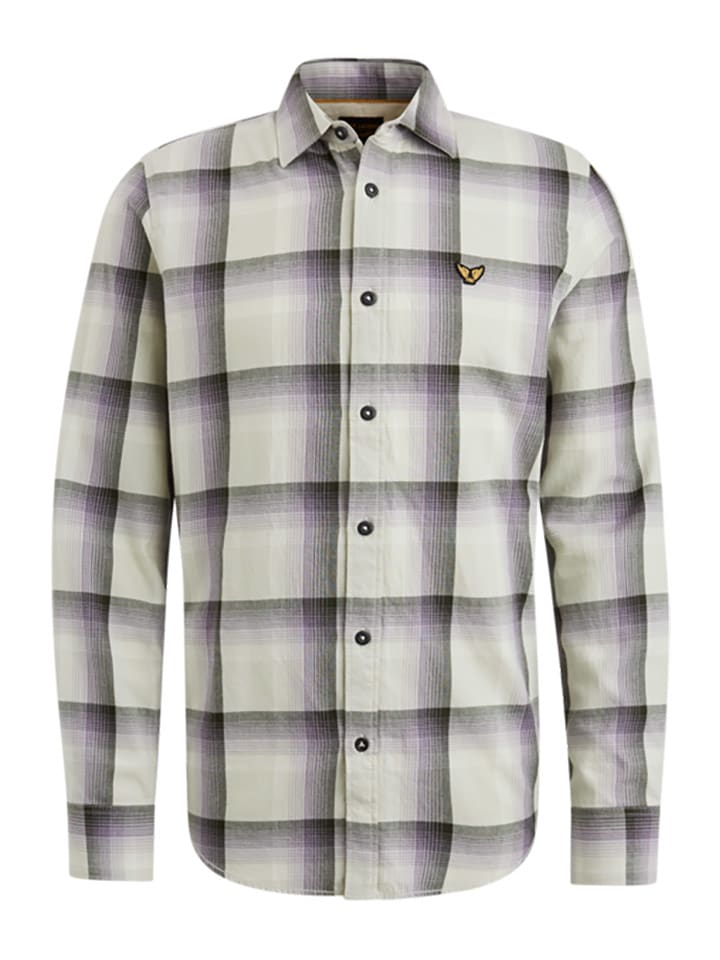 PME Legend Koszula w kolorze biało-antracytowo-fioletowym rozmiar: M