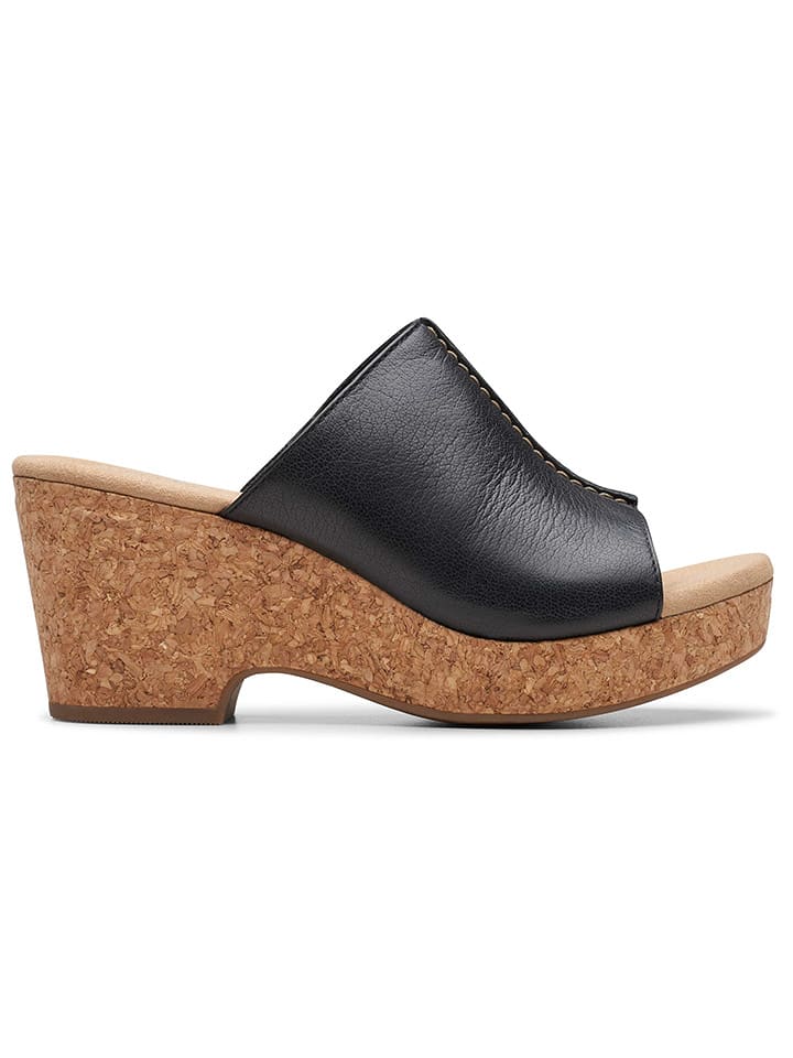 Clarks Skórzane klapki "Giselle Orchid" w kolorze czarnym rozmiar: 41