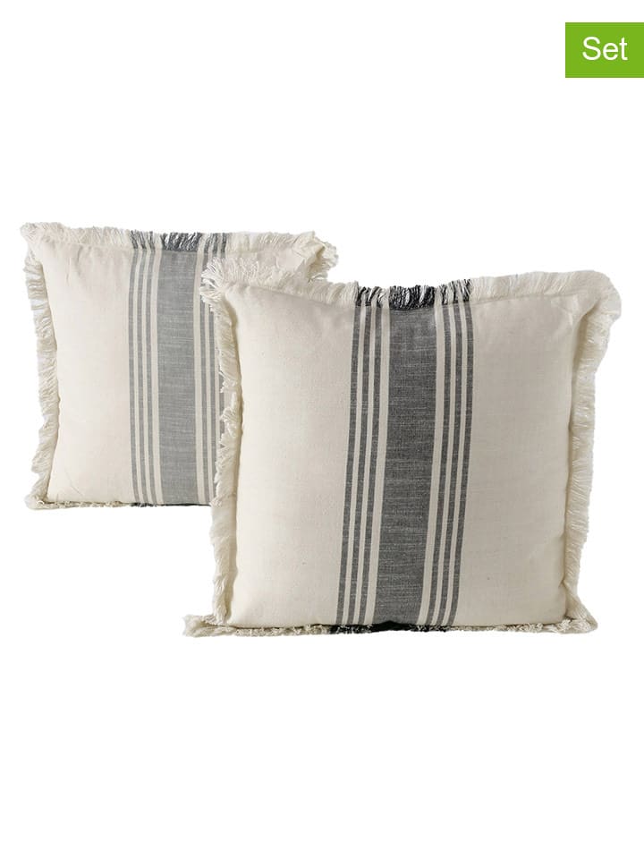 Boltze Poduszki "Kaista" (2 szt.) w kolorze białym - 45 x 45 cm rozmiar: onesize