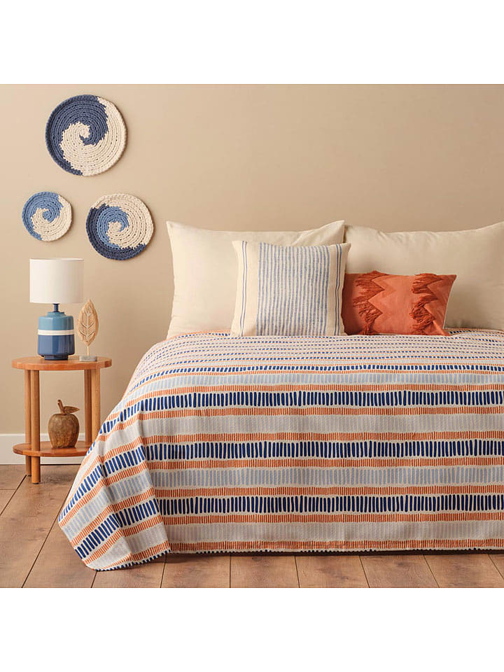 BELLA MAISON Narzuta "Cooper" w kolorze pomarańczowo-niebieskim - 220 x 200 cm rozmiar: onesize