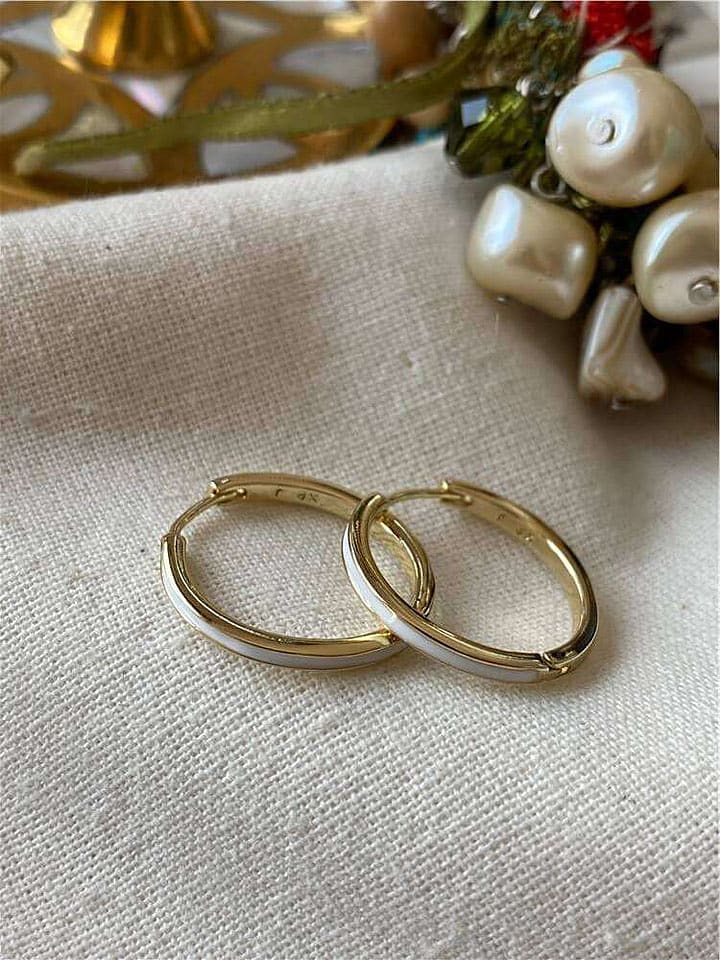 Luseera Pozłacane kolczyki-kreole rozmiar: onesize