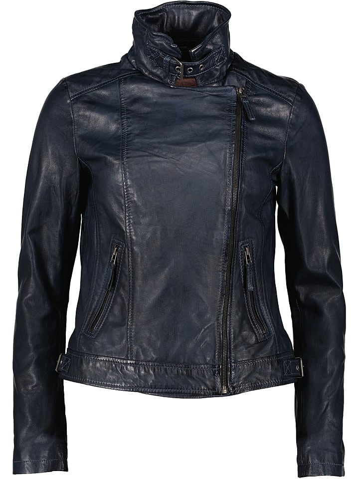 Caminari Skórzana kurtka "Cabi" w kolorze granatowym rozmiar: 44