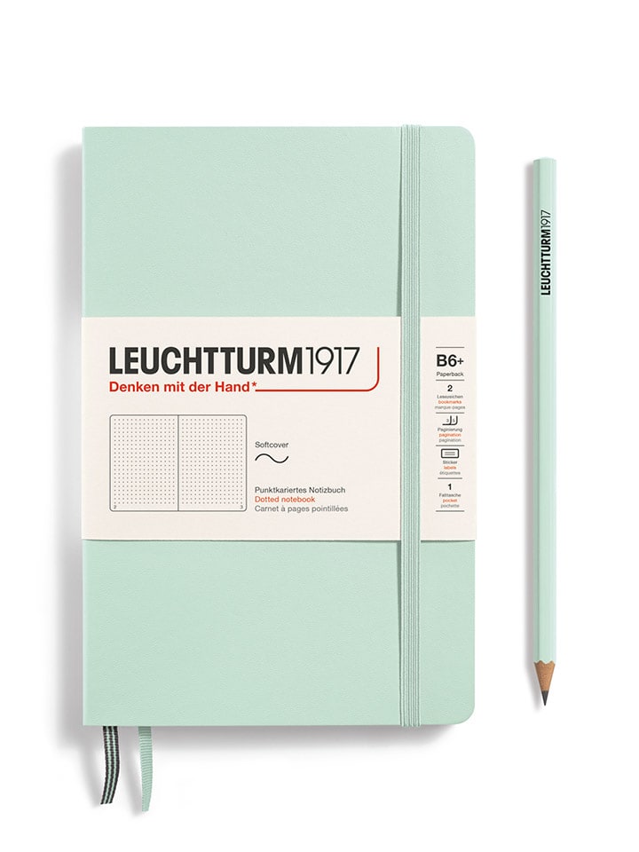 LEUCHTTURM1917 Notatnik w kolorze miętowym w kropki - B6+ rozmiar: onesize