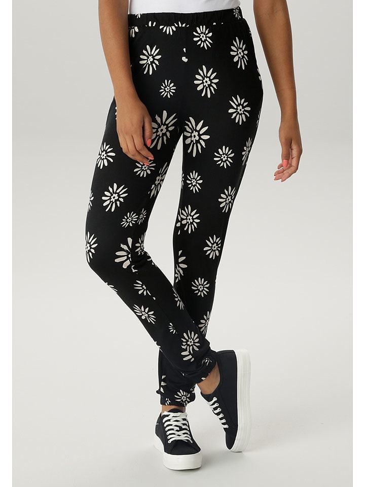 Aniston Spodnie w kolorze czarno-białym rozmiar: 42