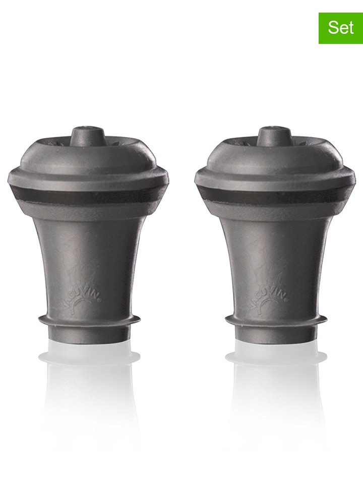 Vacu Vin Korki (2 szt.) w kolorze szarym do wina rozmiar: onesize