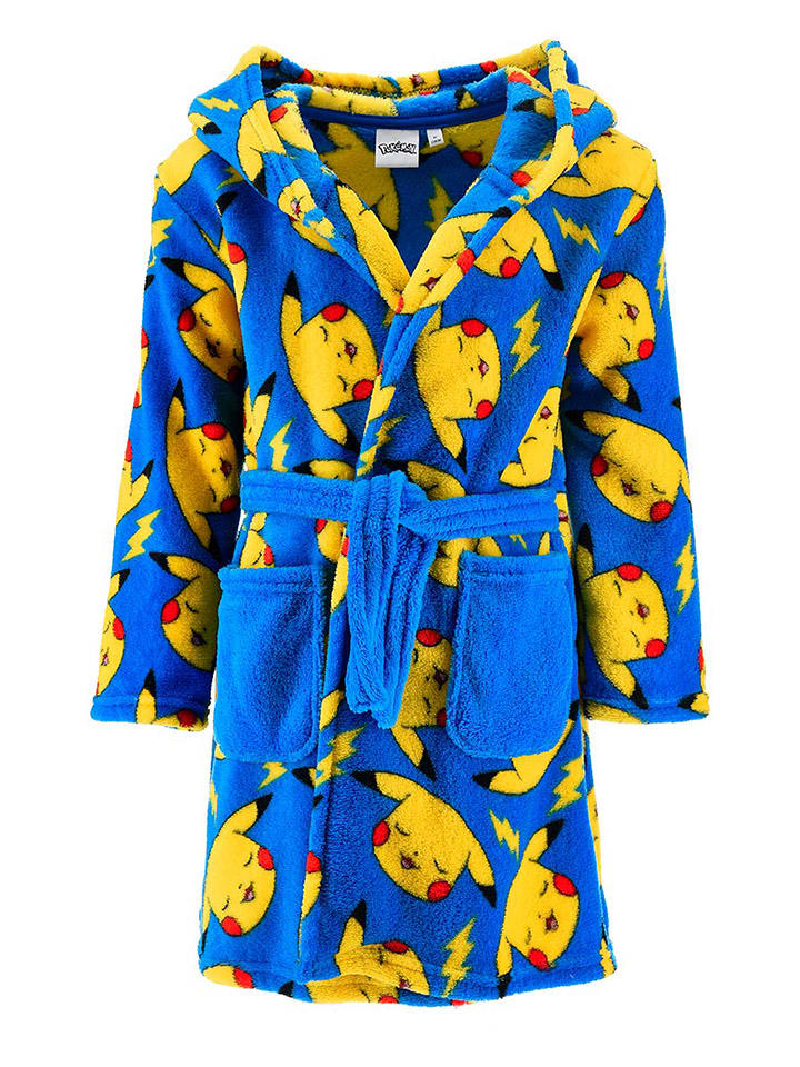 Pokémon Szlafrok "Pokemon" w kolorze niebiesko-żółtym rozmiar: 116