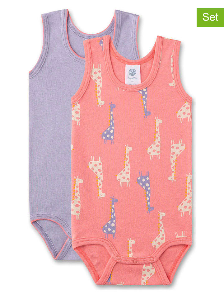 Sanetta Body (2 szt.) w kolorze fioletowym i czerwonym rozmiar: 68