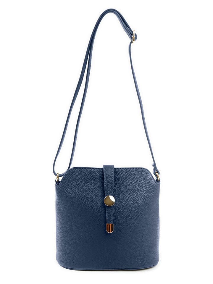 Lia Biassoni Skórzana torebka w kolorze granatowym - 24 x 22 x 10 cm rozmiar: onesize