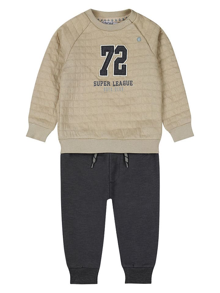 Dirkje 2-częściowy zestaw w kolorze jasnobrązowo-antracytowym rozmiar: 80