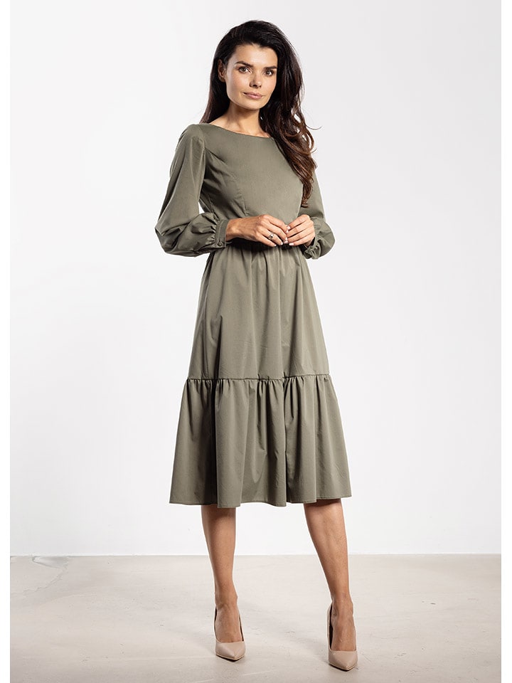 Awama Sukienka w kolorze khaki rozmiar: M