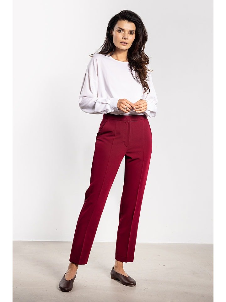 Awama Spodnie chino w kolorze czerwonym rozmiar: L