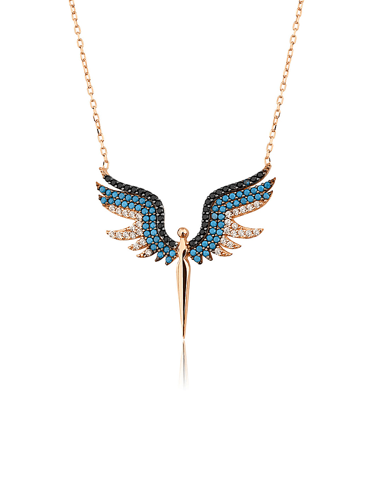 Lodie Silver Srebrny naszyjnik z elementem ozdobnym - dł. 43 cm rozmiar: onesize