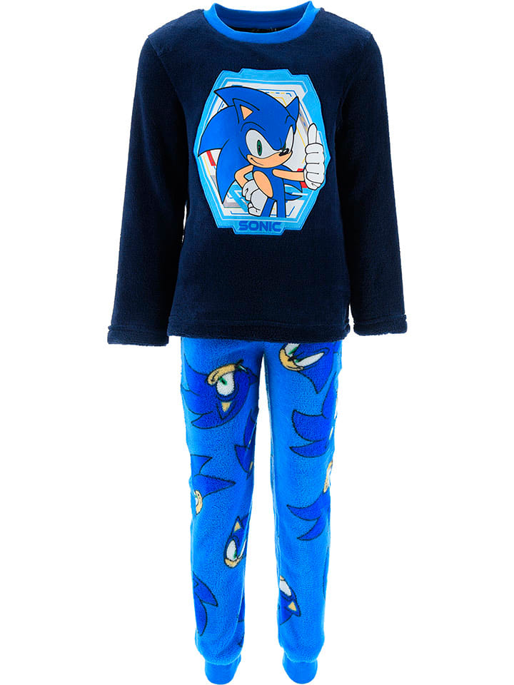 Sonic Piżama "Sonic Modern" w kolorze czarno-niebieskim rozmiar: 98