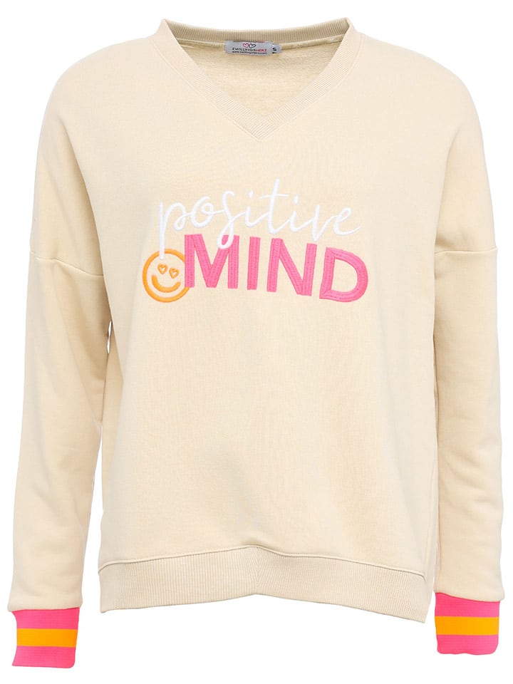 Zwillingsherz Bluza "Talisa" w kolorze beżowym rozmiar: S/M