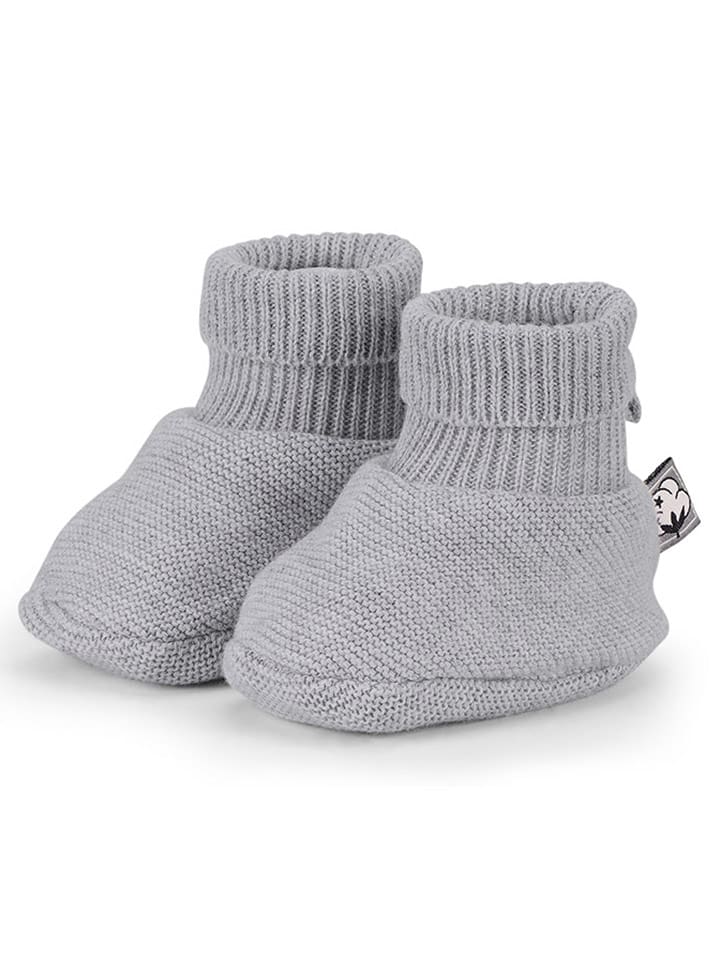 Sterntaler Dzianinowe kapcie w kolorze szarym rozmiar: 18