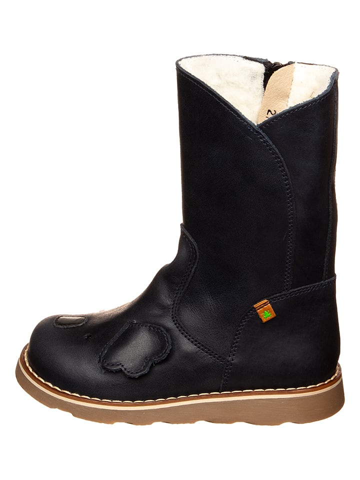 El Naturalista Skórzane kozaki zimowe w kolorze granatowym rozmiar: 30