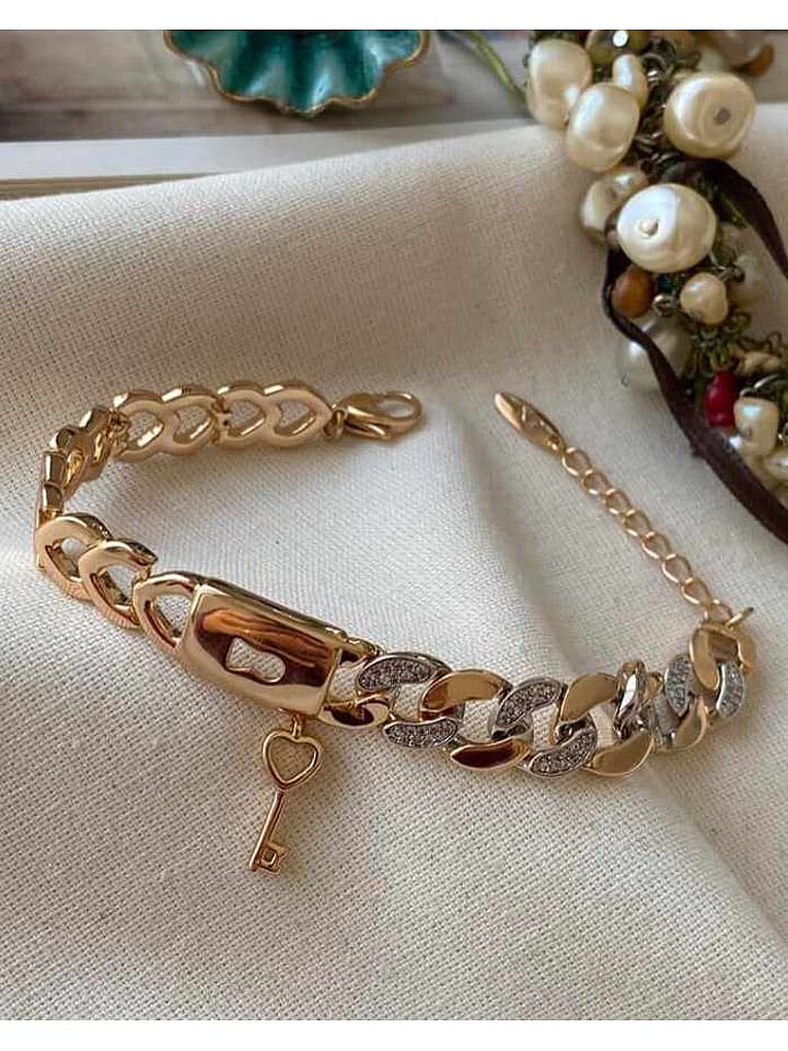 Luseera Pozłacana bransoletka z elementem ozdobnym rozmiar: onesize