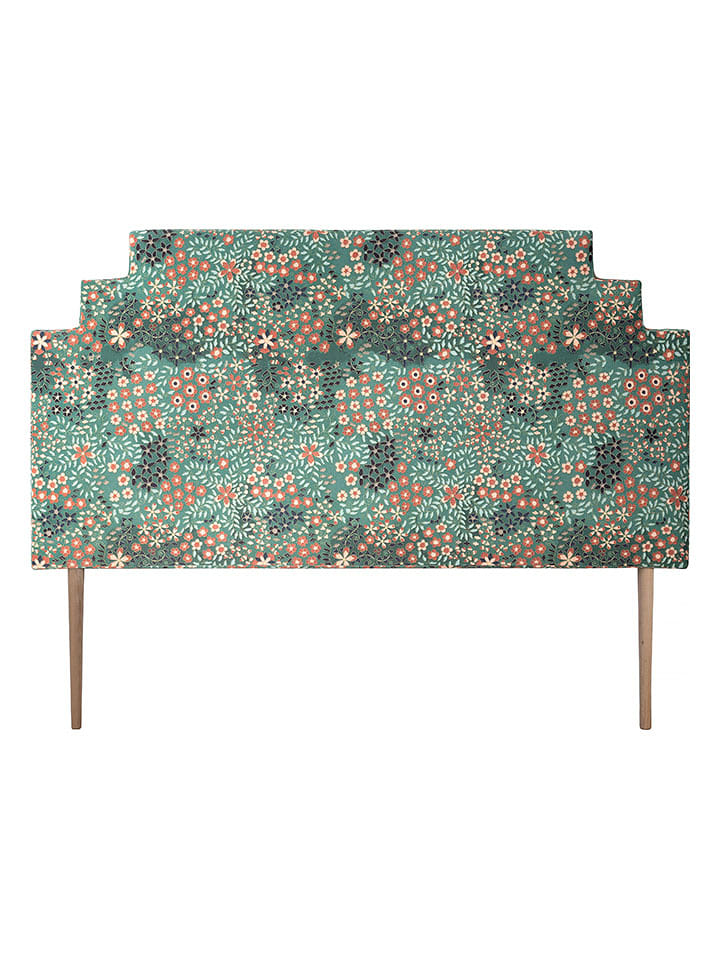 Madre Selva Zagłówek łóżka "Sunshine Petals" w kolorze zielono-czerwonym - 150 x 121 cm rozmiar: onesize