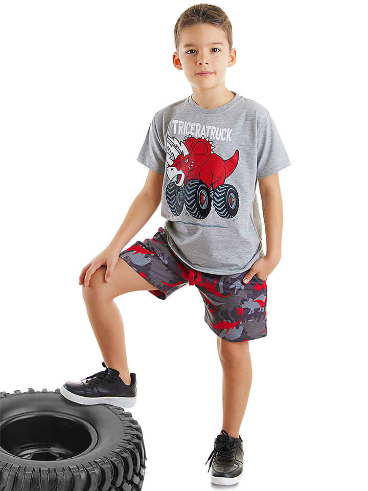 Denokids 2-częściowy zestaw w kolorze szaro-czerwonym rozmiar: 110