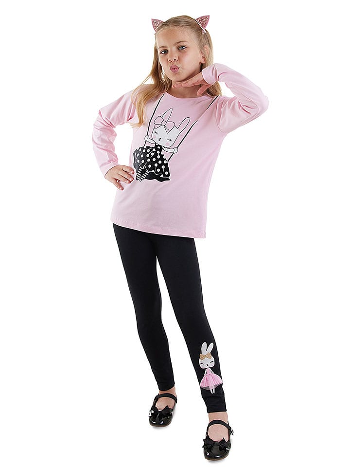 Denokids 2-częściowy zestaw w kolorze jasnoróżowo-czarnym rozmiar: 98