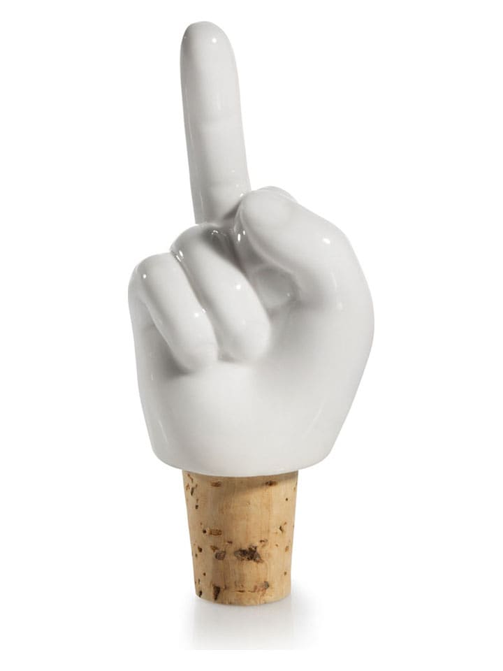 Donkey Zatyczka w kolorze białym do butelki - 4 x 10 x 3 cm rozmiar: onesize