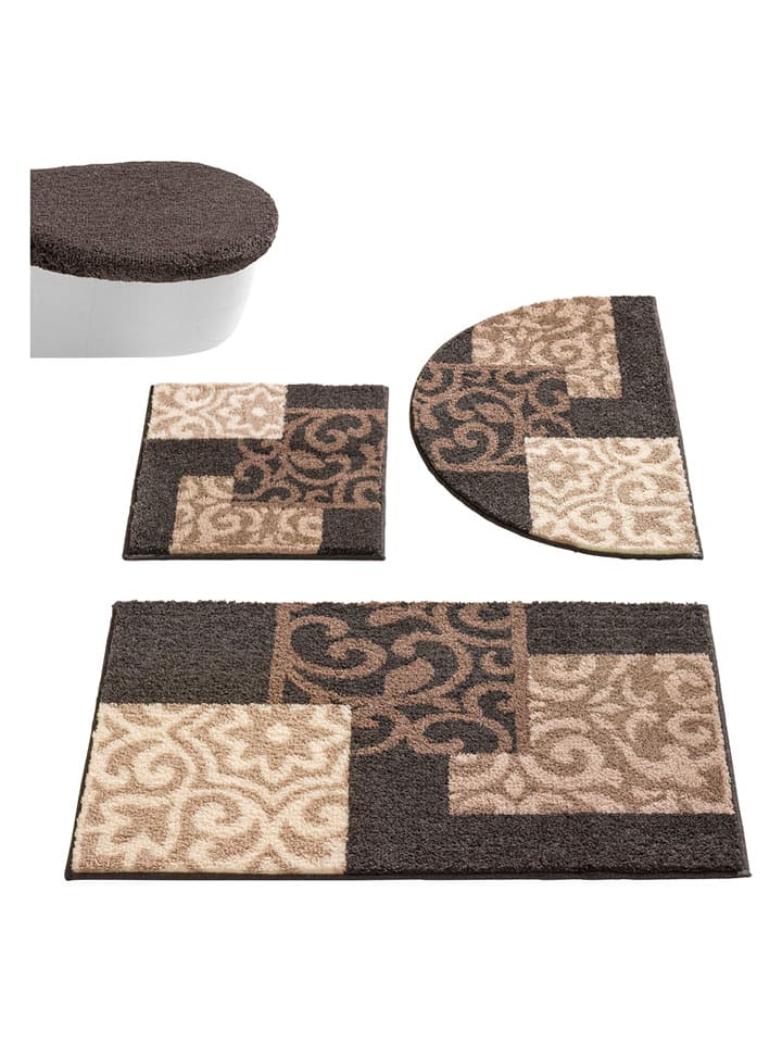 heine home Dywanik łazienkowy w kolorze szaro-beżowym rozmiar: 50x80 cm