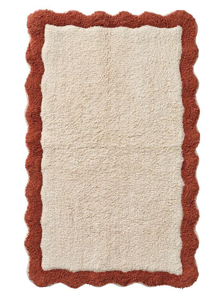 Ellos Home Dywanik łazienkowy "Scallop" w kolorze czerwono-kremowym rozmiar: 50x80 cm