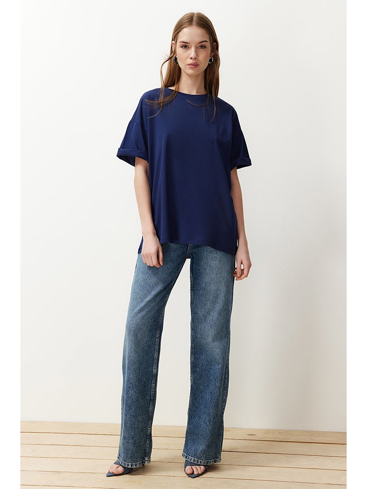 trendyol Koszulka w kolorze granatowym rozmiar: XS