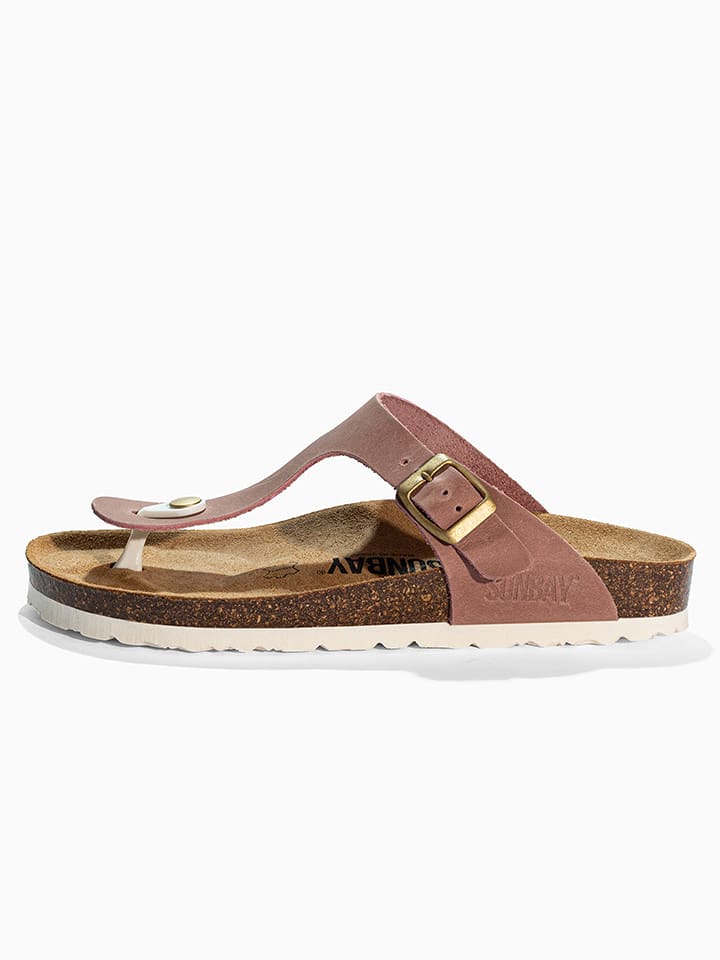 Sunbay Skórzane japonki "Camelia" w kolorze jasnobrązowym rozmiar: 39