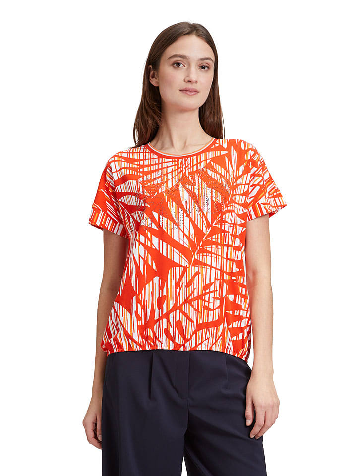 Betty Barclay Koszulka w kolorze pomarańczowo-białym rozmiar: 36