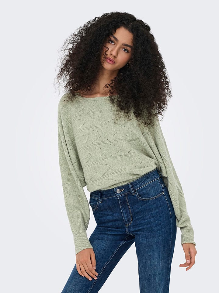 ONLY Sweter w kolorze jasnozielonym rozmiar: XS