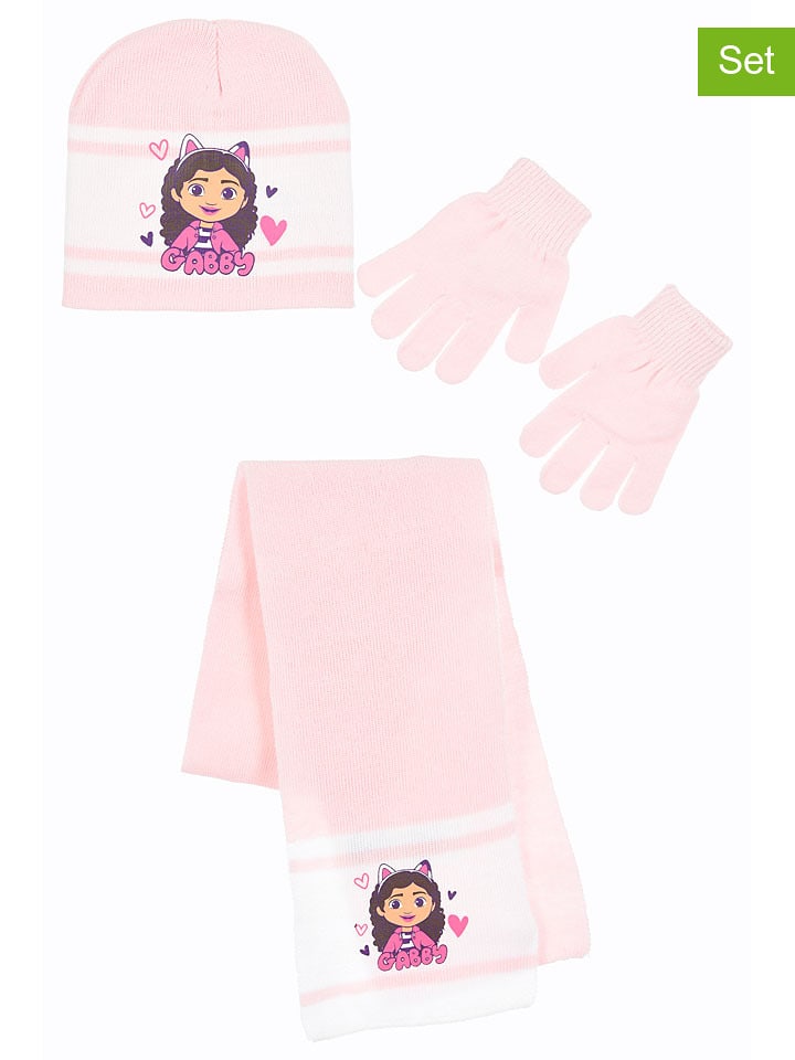 Gabby's Dollhouse 3-częściowy zestaw "Domek Gabi" w kolorze jasnoróżowo-białym rozmiar: 52 cm