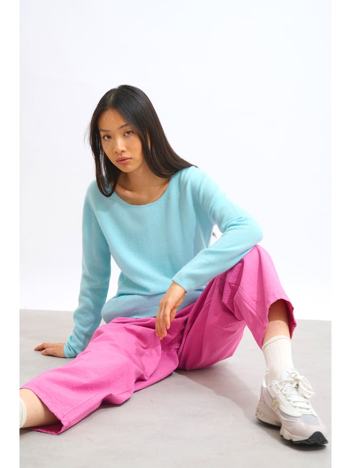 AUTHENTIC CASHMERE Kaszmirowy sweter "Lanfon" w kolorze błękitnym rozmiar: XXL