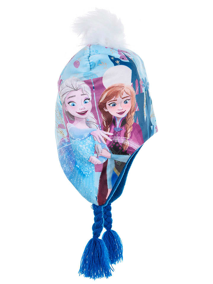Disney Frozen Czapka "Kraina Lodu" w kolorze niebieskim rozmiar: 52 cm