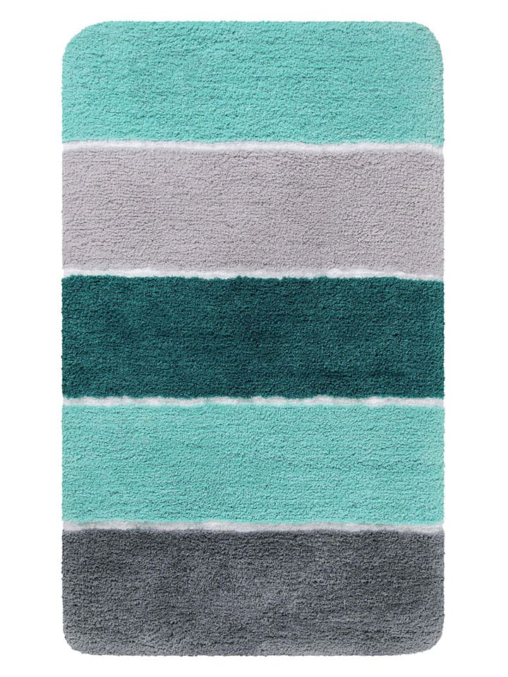 Homie Living Dywanik łazienkowy "Rio Marina" w kolorze turkusowo-szarym rozmiar: 60x100 cm