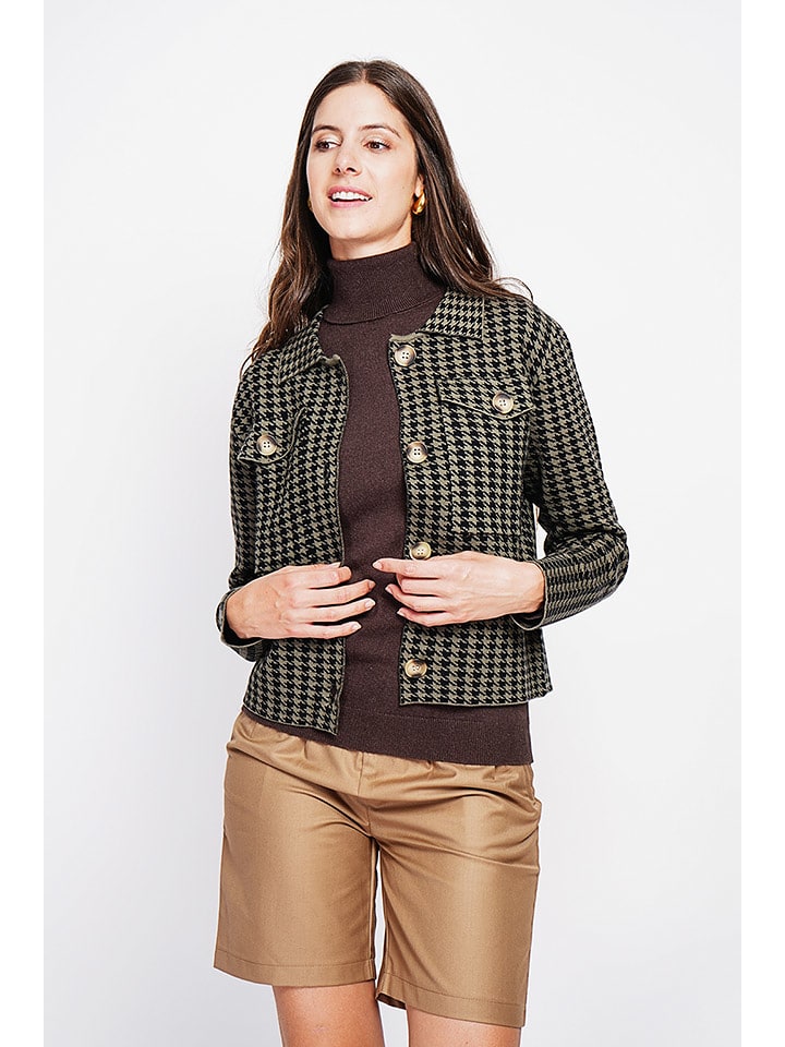 ASSUILI Blezer w kolorze oliwkowo-czarnym rozmiar: 38